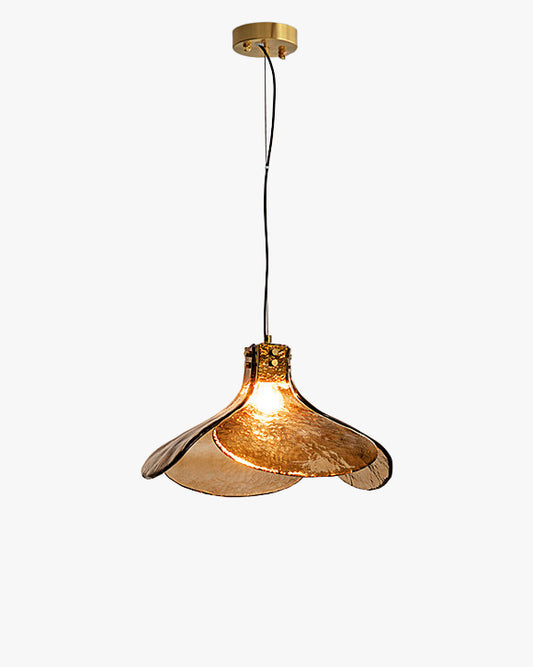 WOMO Amber Glass Petal Pendant Light-WM3163