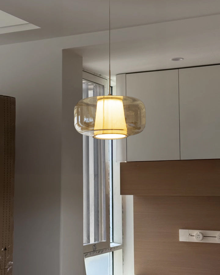 WOMO cylinder Glass Pendant Light-WM3164