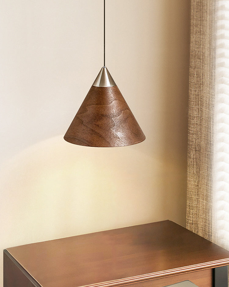 WOMO Walnut Cone Pendant Light-WM3167