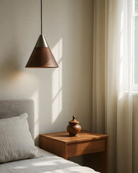WOMO Walnut Cone Pendant Light-WM3167