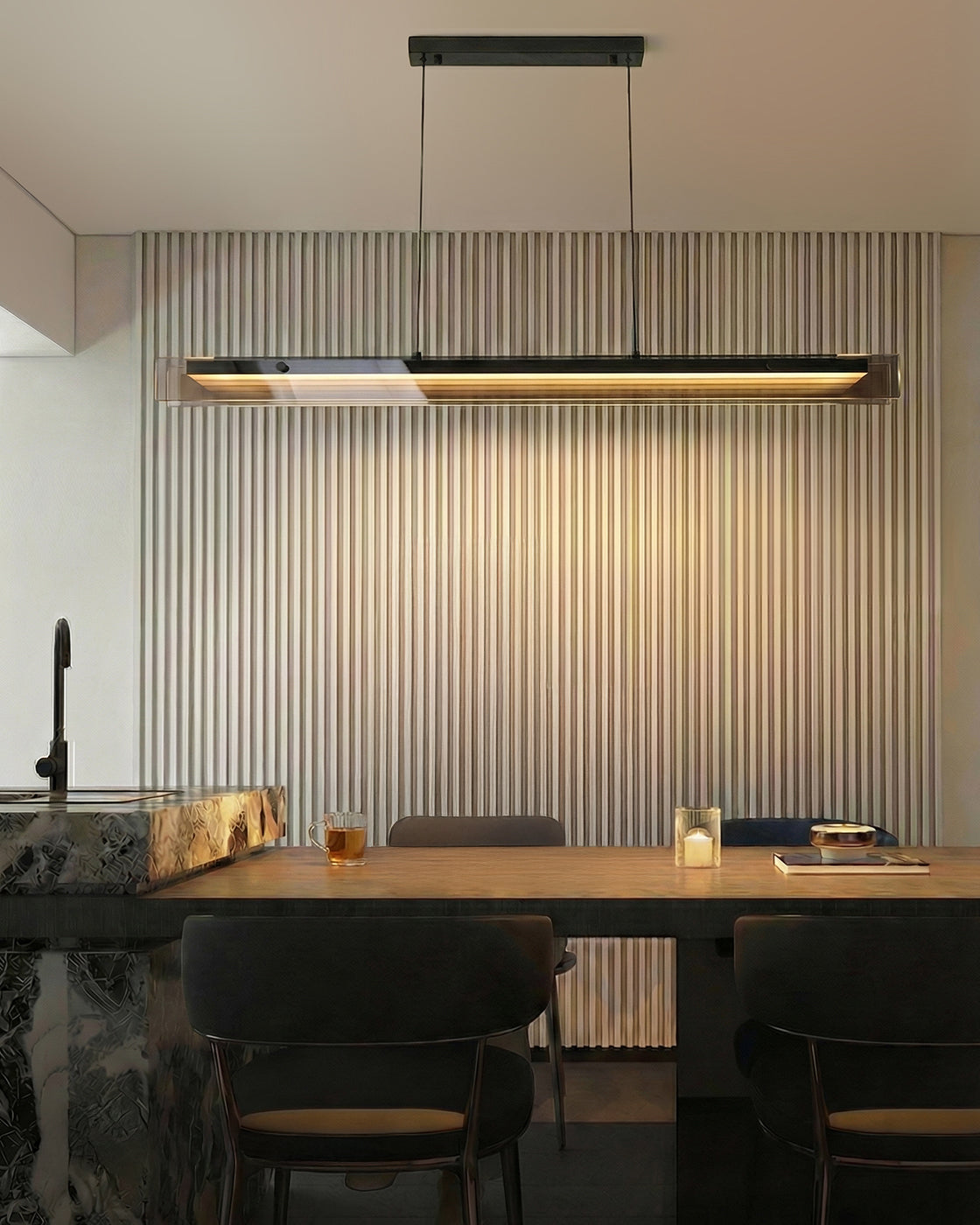 WOMO Minimalist Linear Acrylic Pendant Lights-WM3168