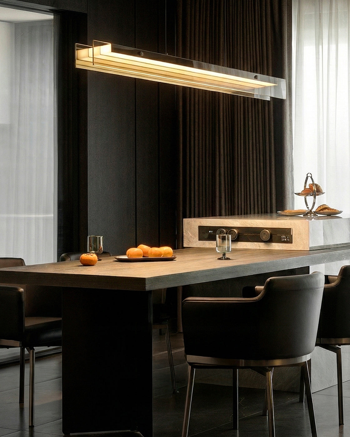 WOMO Minimalist Linear Acrylic Pendant Lights-WM3168