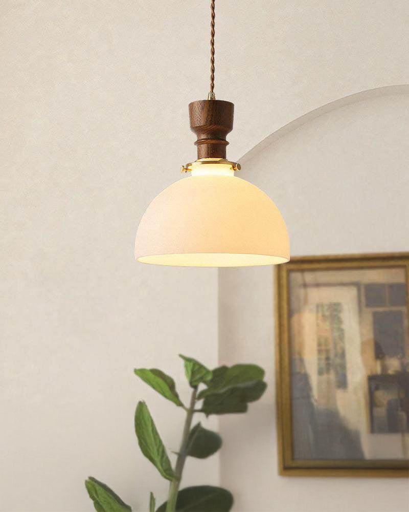 WOMO Frosted Glass Drum Pendant Light-WM3169