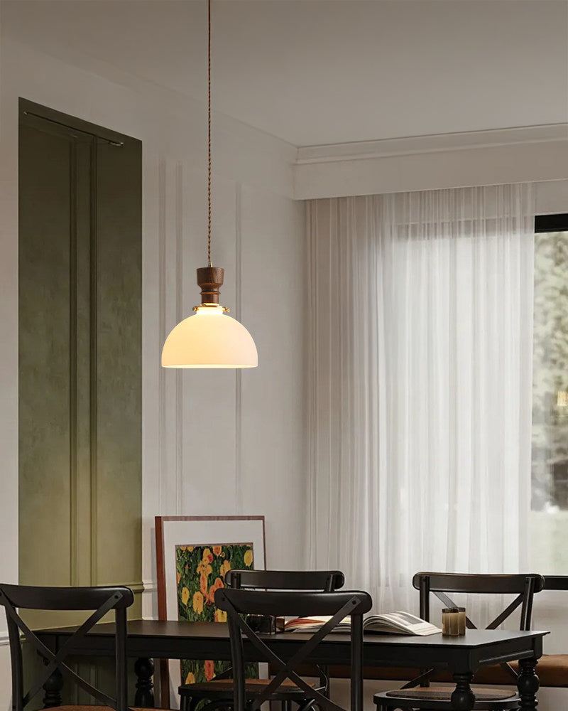 WOMO Frosted Glass Drum Pendant Light-WM3169