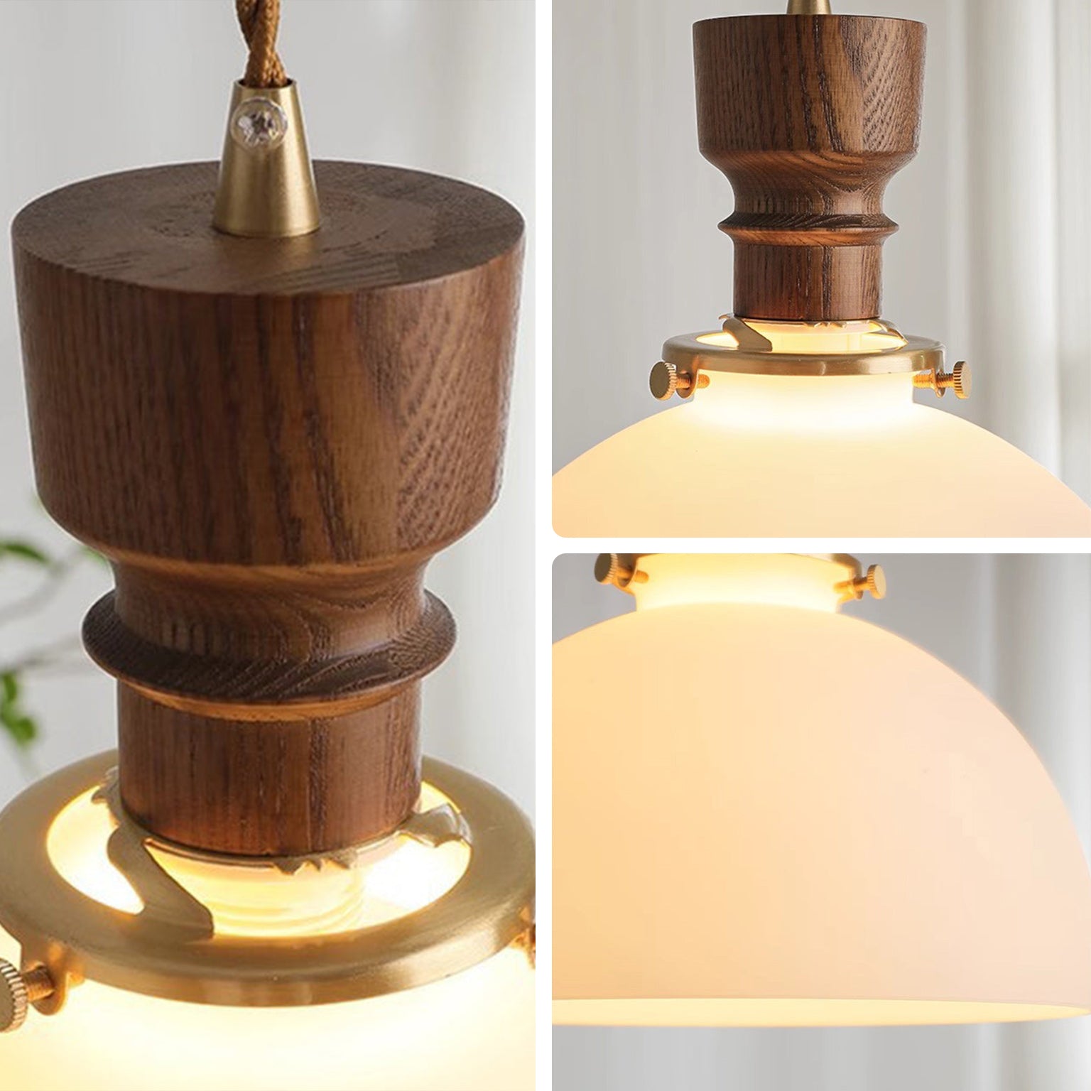 WOMO Frosted Glass Drum Pendant Light-WM3169