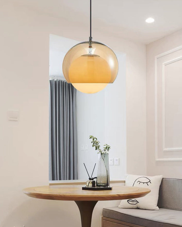 WOMO Glass Globe Pendant Light-WM3171