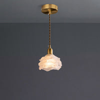 WOMO Cream White Glass Flower Pendant Light-WM3173