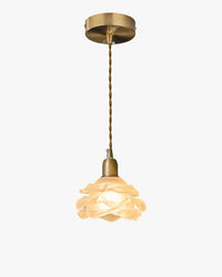 WOMO Cream White Glass Flower Pendant Light-WM3173