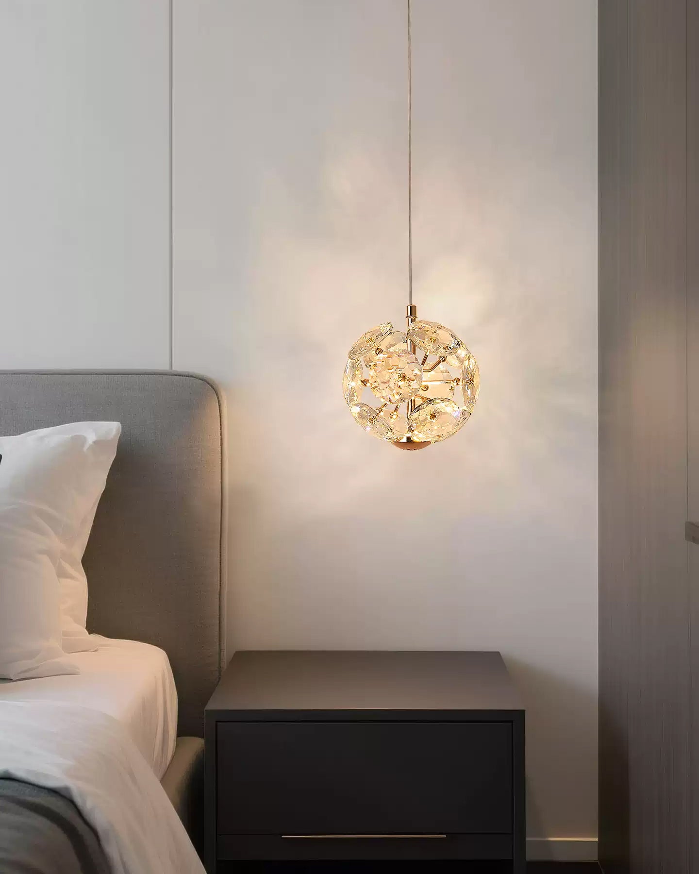 WOMO Globe Crystal Pendant Light-WM3174