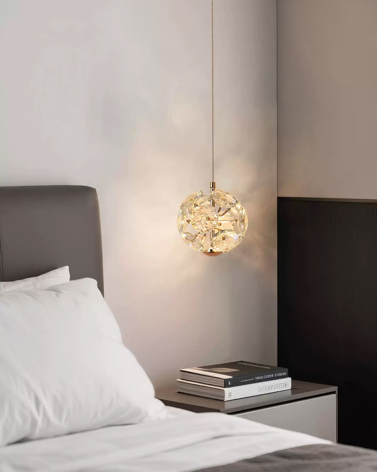 WOMO Globe Crystal Pendant Light-WM3174