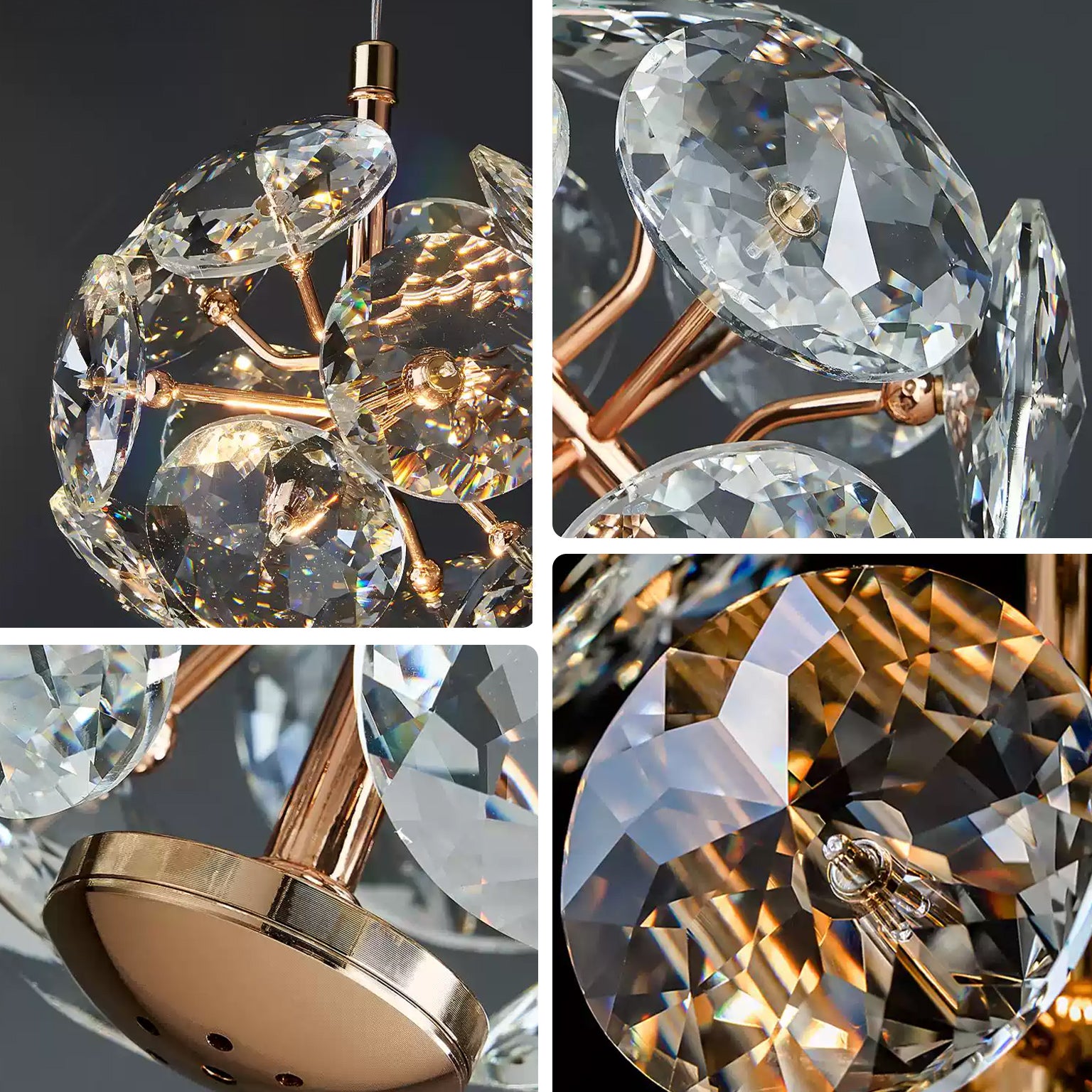 WOMO Globe Crystal Pendant Light-WM3174
