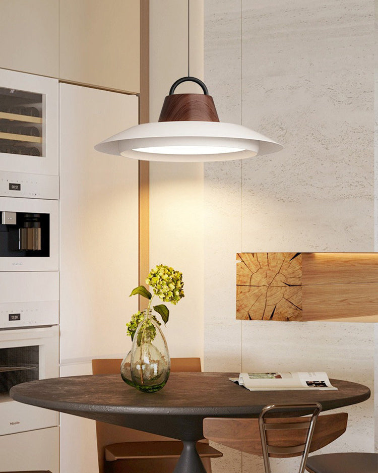WOMO White Acrylic UFO Pendant Light-WM3175