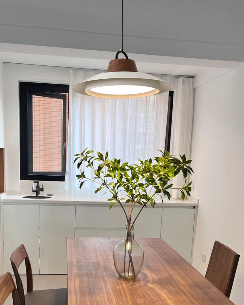 WOMO White Acrylic UFO Pendant Light-WM3175