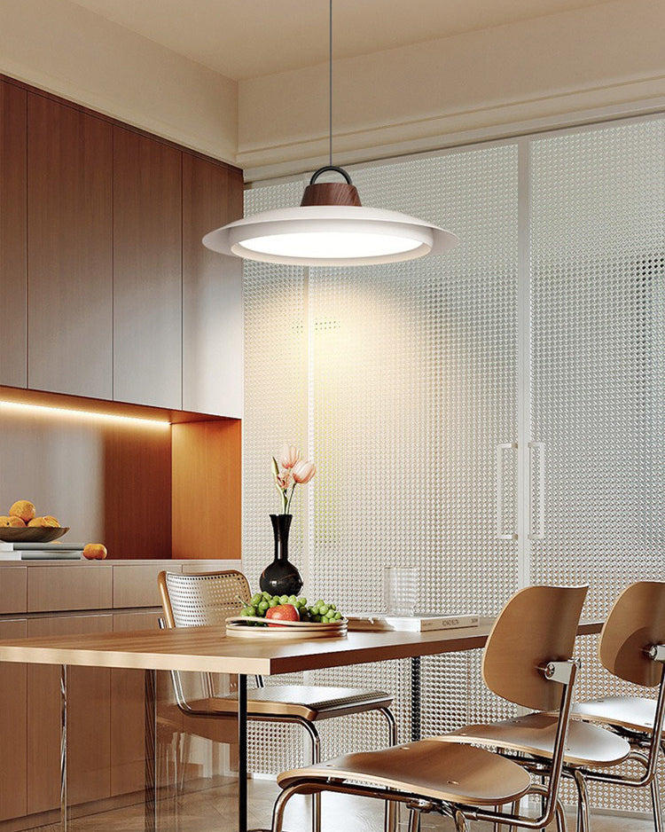WOMO White Acrylic UFO Pendant Light-WM3175