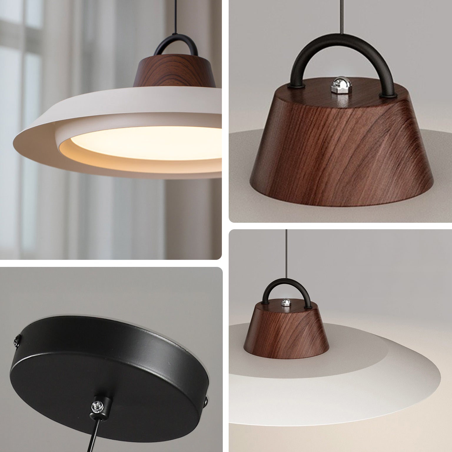 WOMO White Acrylic UFO Pendant Light-WM3175
