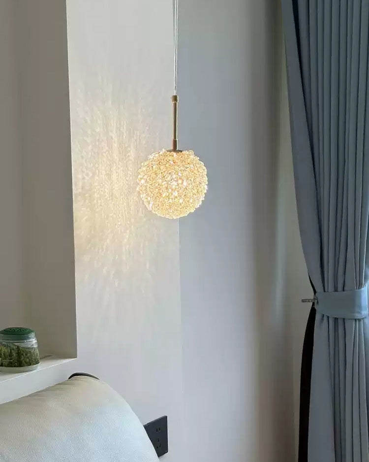 WOMO Gold Crystal Globe Pendant Light-WM3177