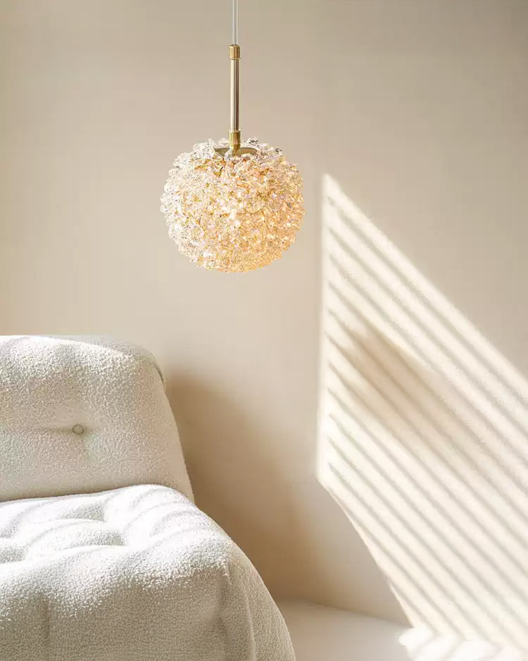WOMO Gold Crystal Globe Pendant Light-WM3177