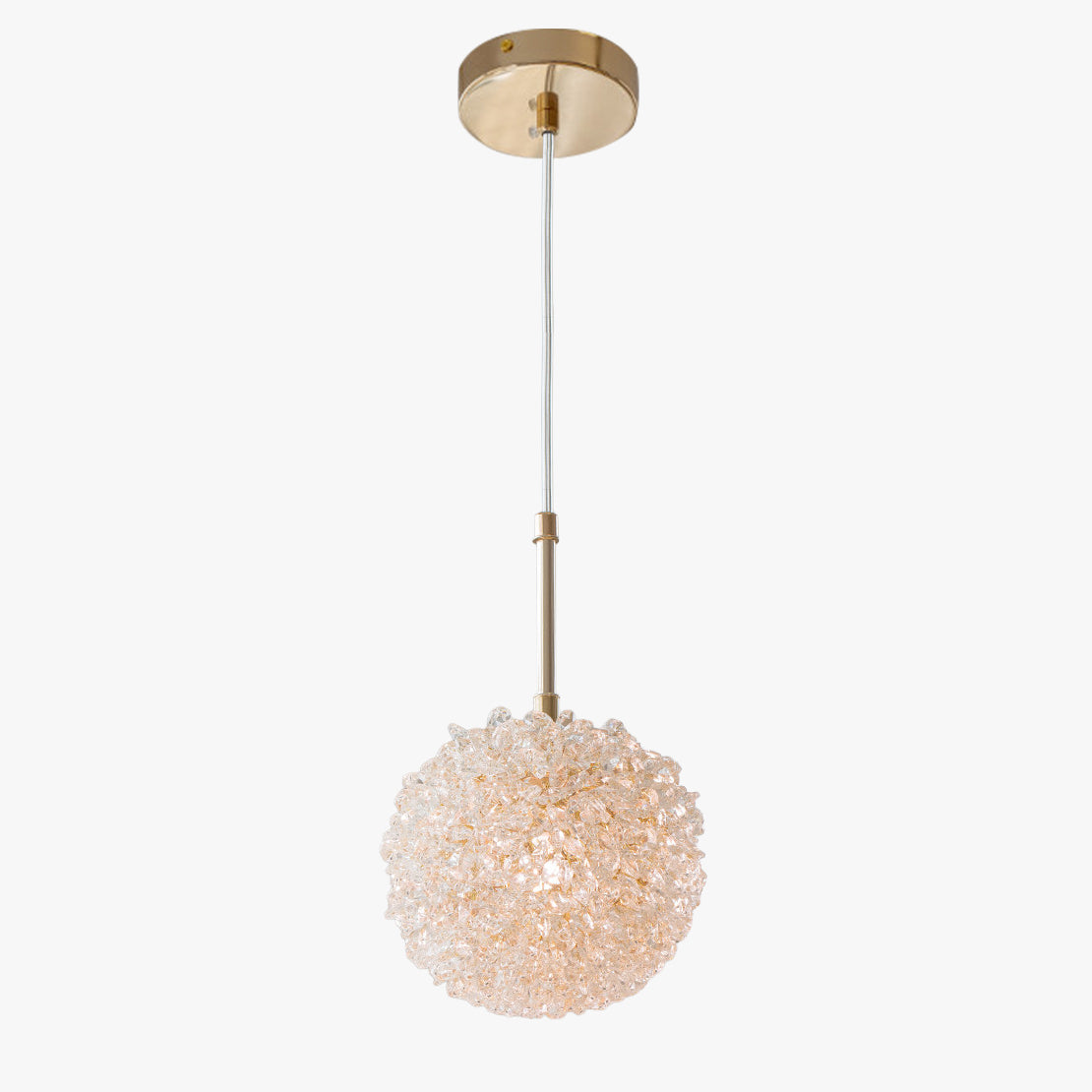 WOMO Gold Crystal Globe Pendant Light-WM3177