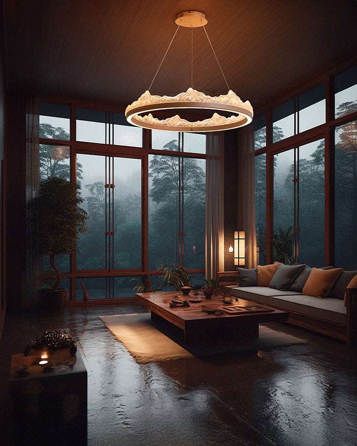 WOMO Resin Ring Led Pendant Light-WM3178