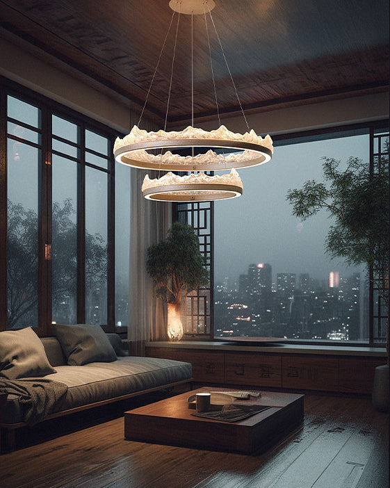 WOMO Resin Ring Led Pendant Light-WM3178