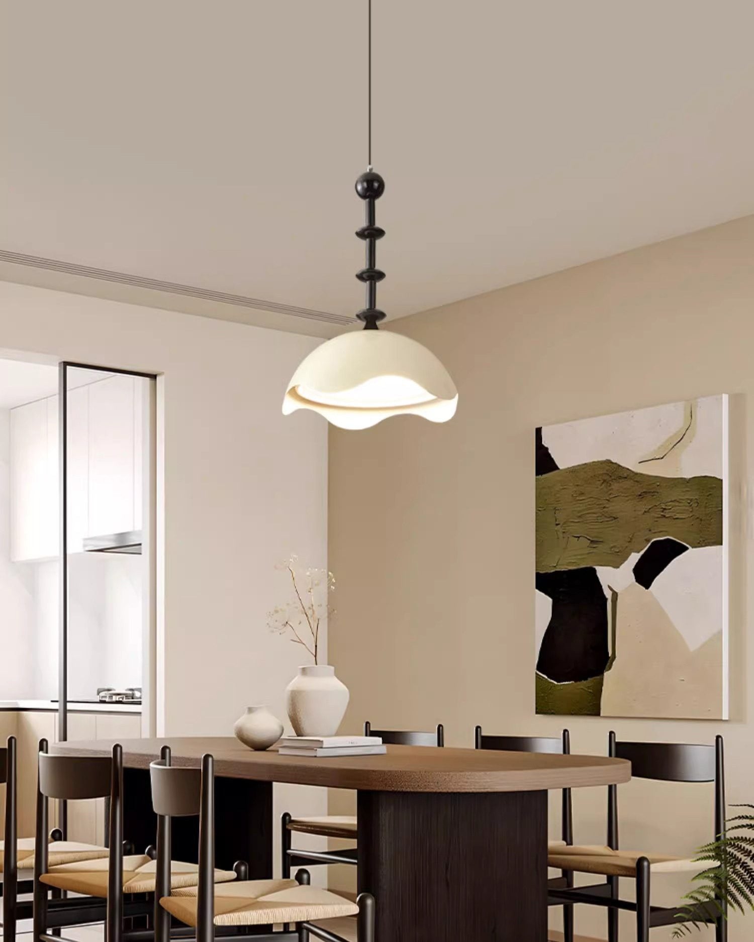 WOMO Metal Eggshell Pendant Light-WM3179