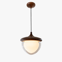 WOMO Walnut Glass Pinecone Pendant Light-WM3181