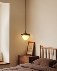 WOMO Walnut Glass Pinecone Pendant Light-WM3181