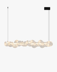 WOMO Lotus Leaf Textured Glass Linear Pendant Light-WM3182