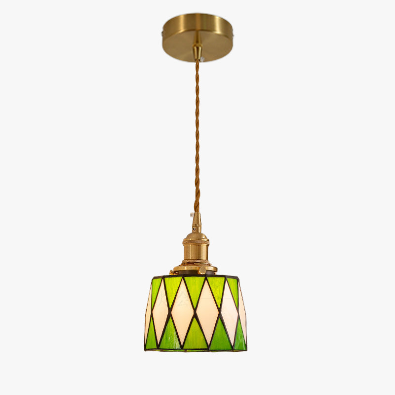 WOMO Enamel Stained Glass Pendant Light-WM3183