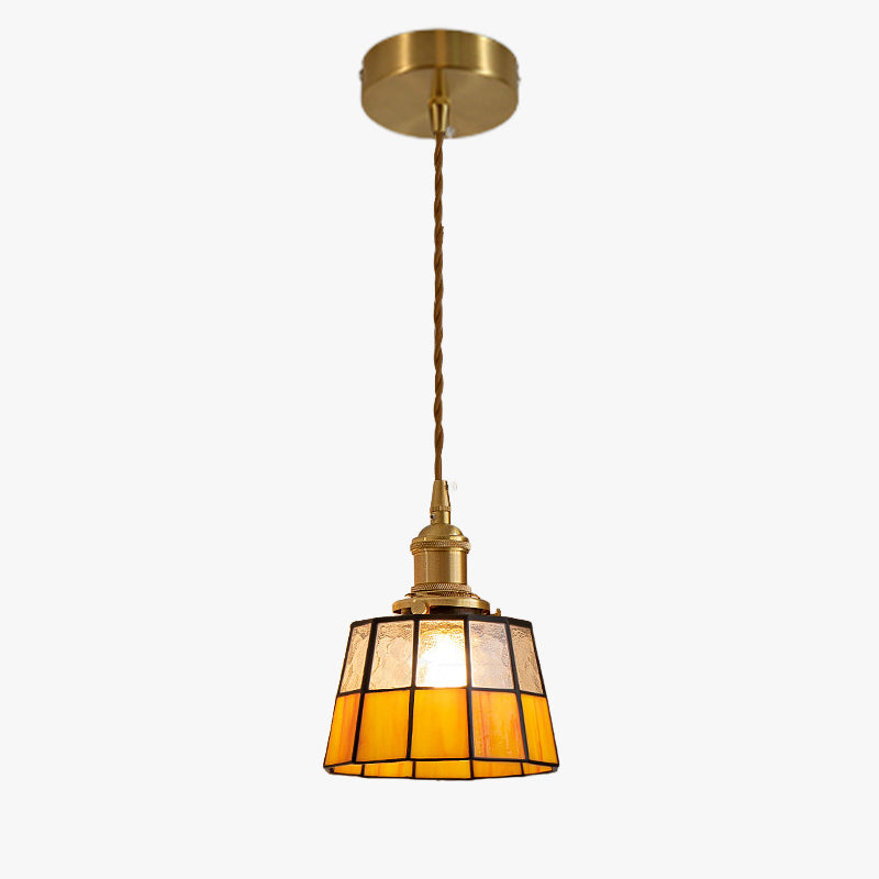 WOMO Enamel Stained Glass Pendant Light-WM3183
