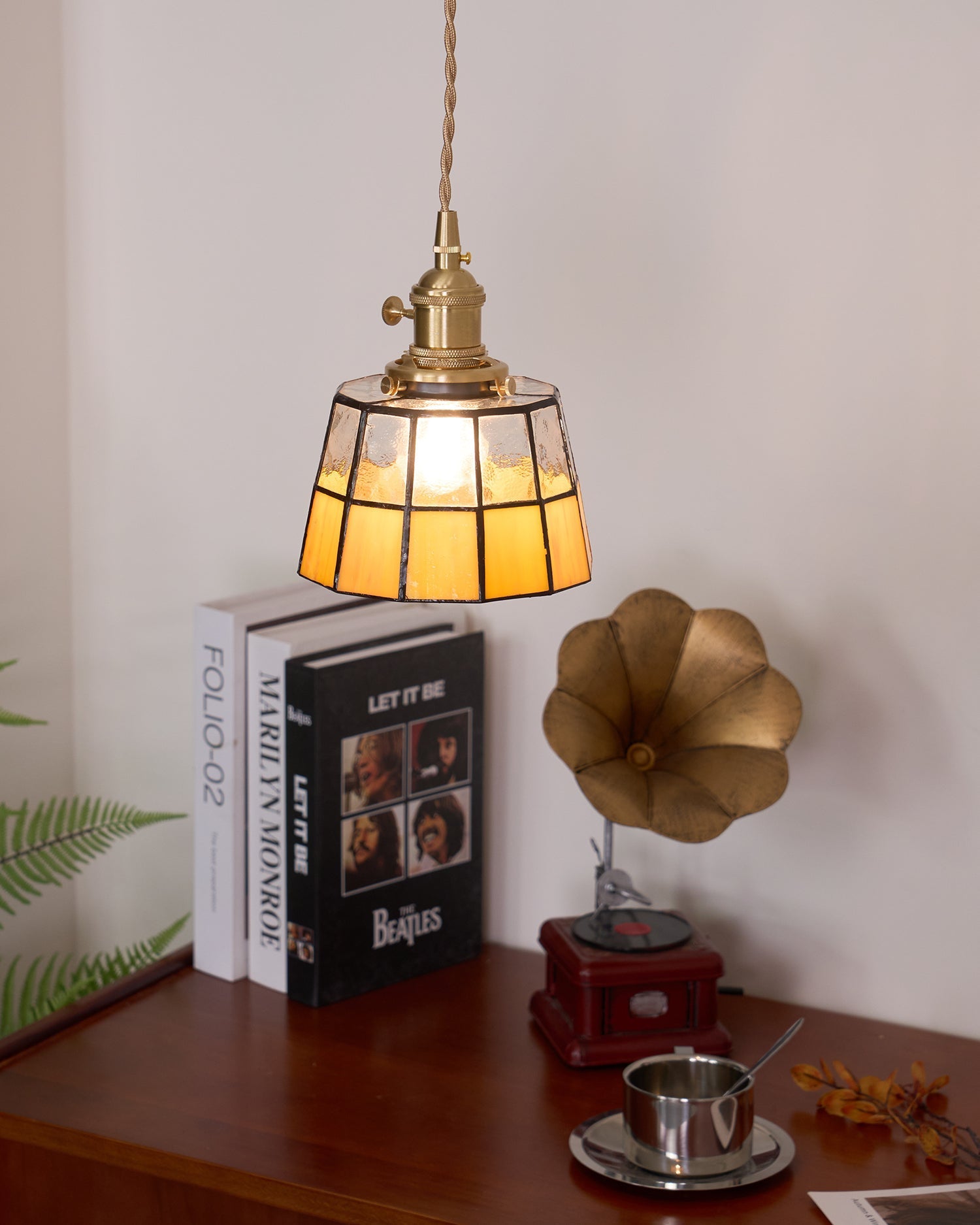 WOMO Enamel Stained Glass Pendant Light-WM3183