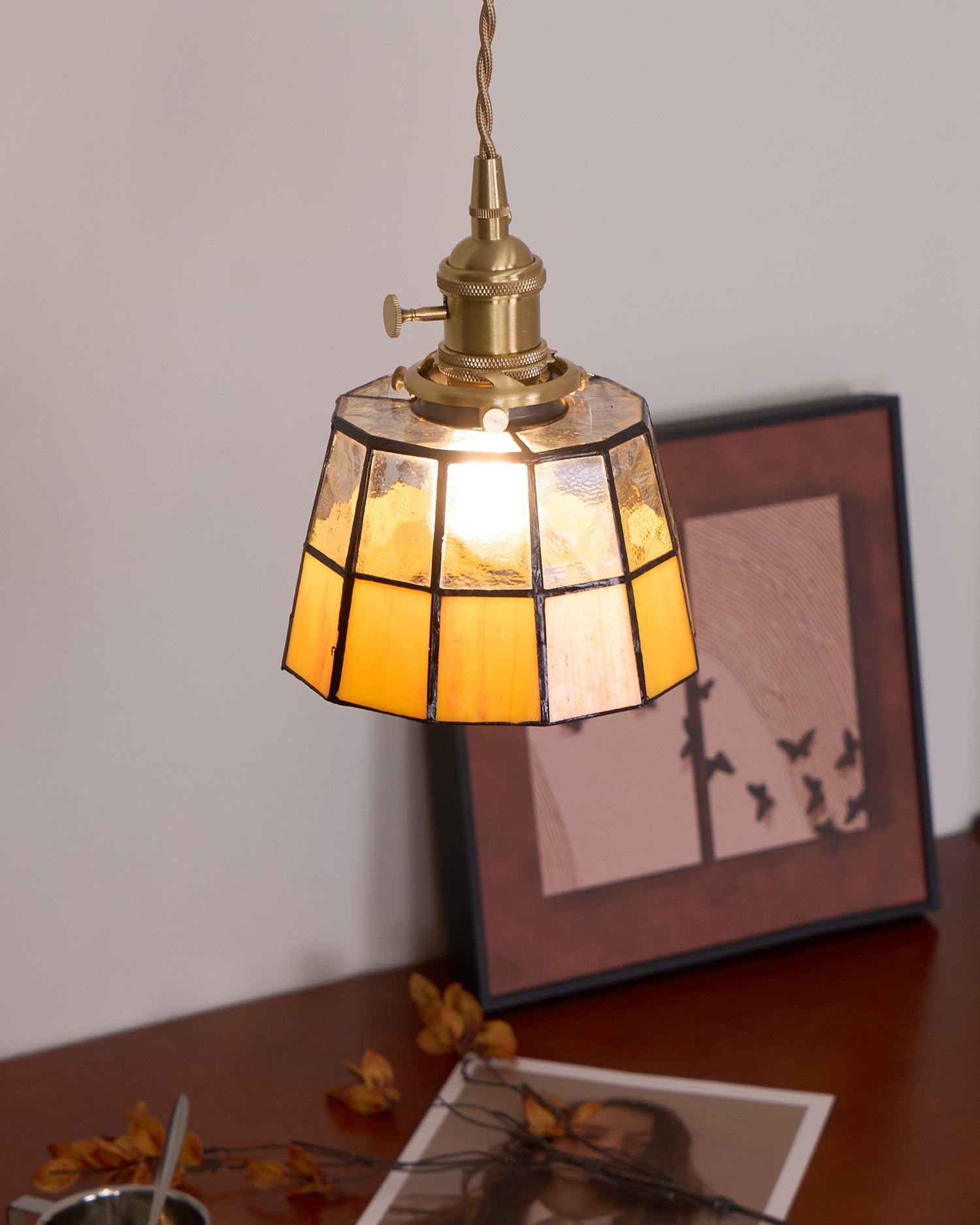 WOMO Enamel Stained Glass Pendant Light-WM3183
