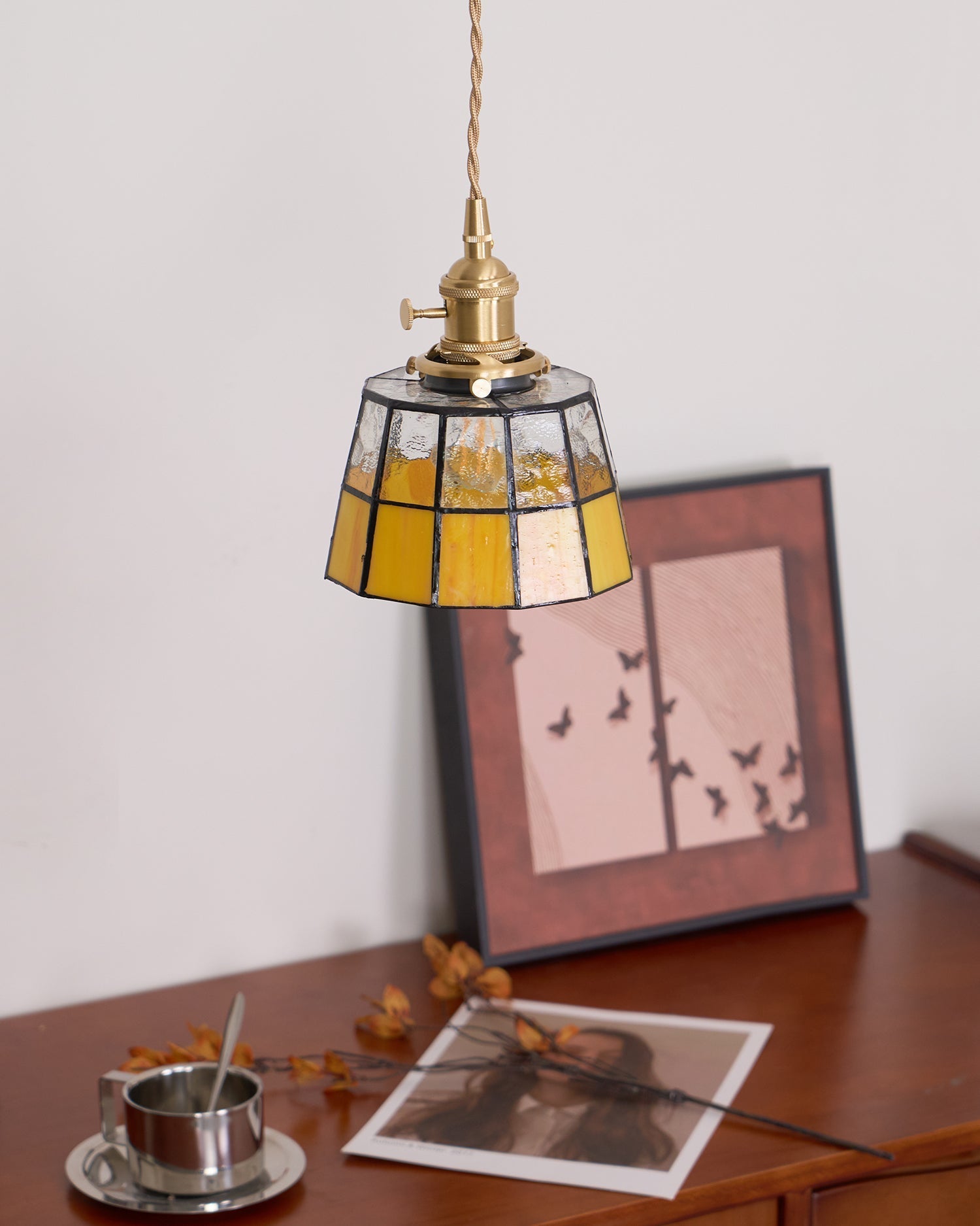 WOMO Enamel Stained Glass Pendant Light-WM3183
