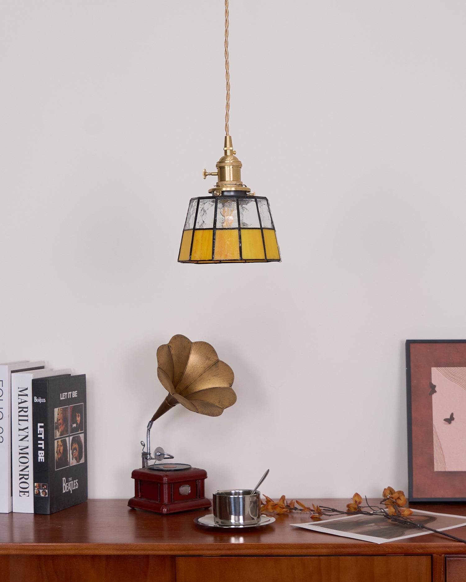 WOMO Enamel Stained Glass Pendant Light-WM3183