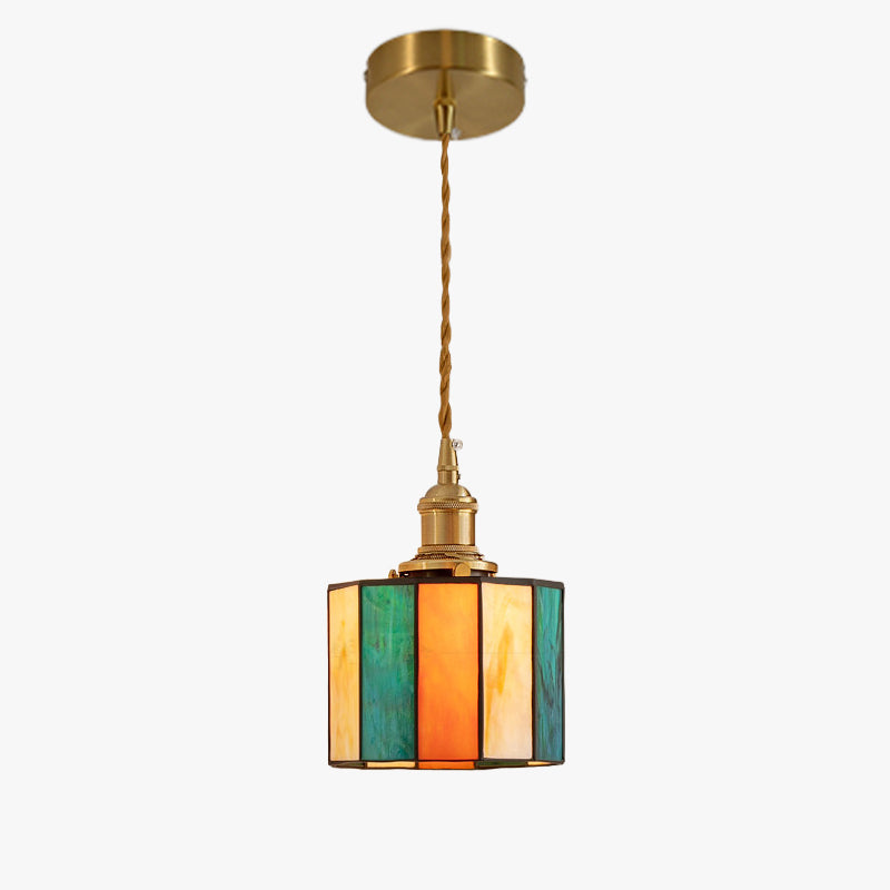 WOMO Enamel Stained Glass Pendant Light-WM3183