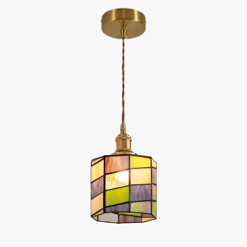 WOMO Enamel Stained Glass Pendant Light-WM3183