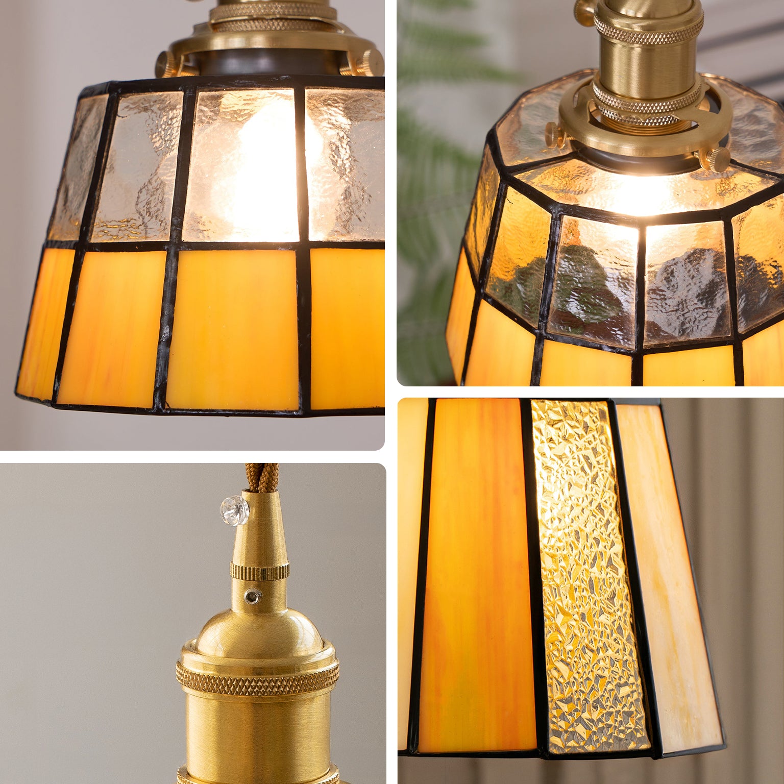 WOMO Enamel Stained Glass Pendant Light-WM3183