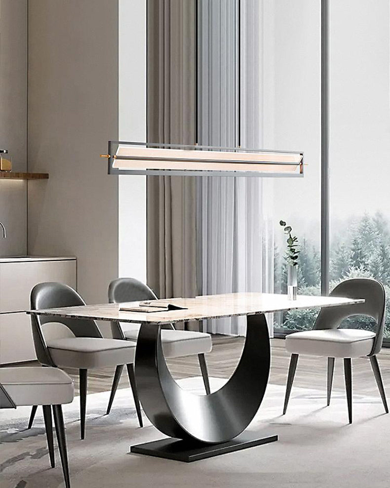 WOMO Argyle Texture Acrylic Linear Pendant-WM3184