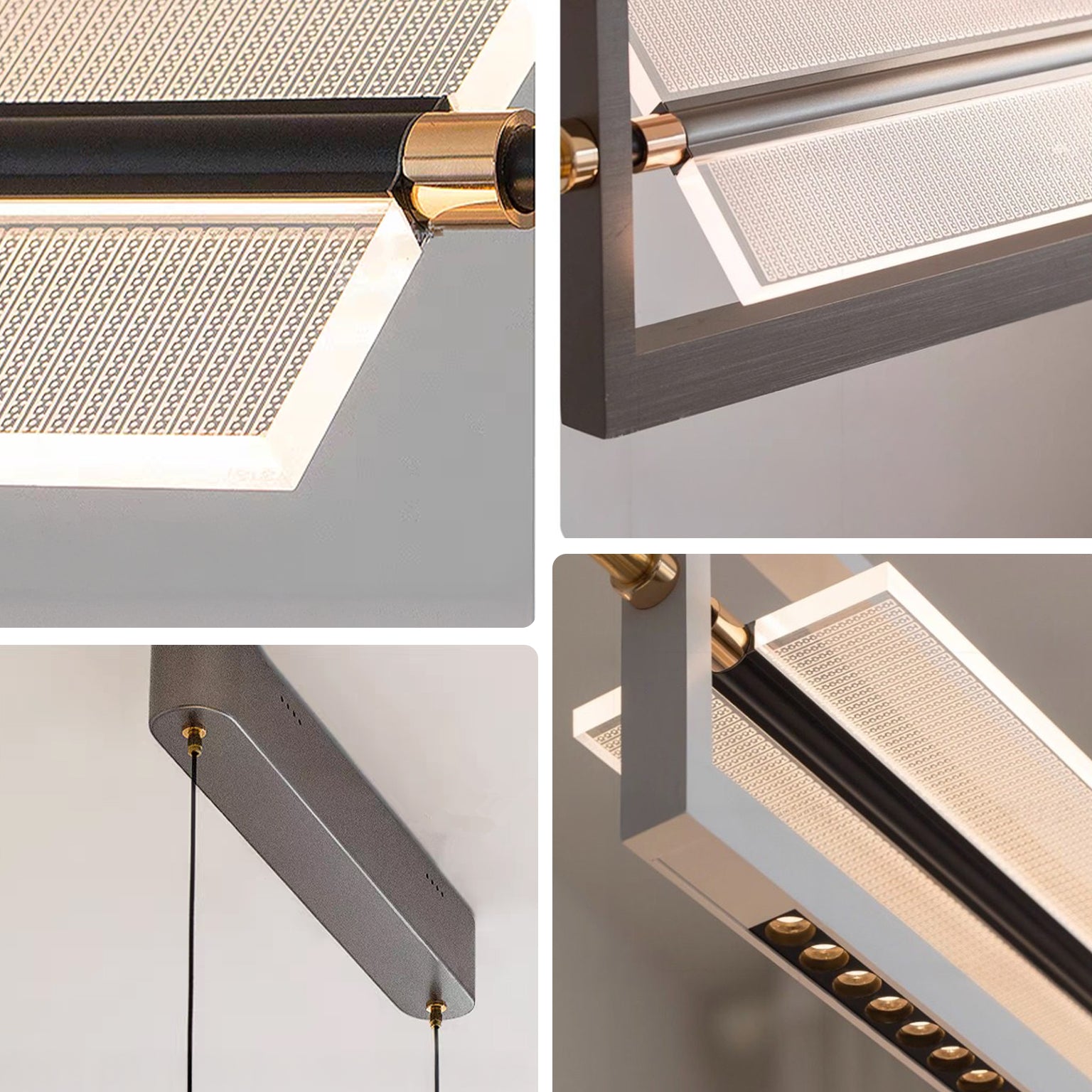 WOMO Argyle Texture Acrylic Linear Pendant-WM3184