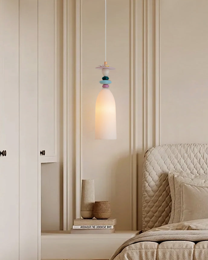 WOMO Modern Embossed Ceramic Pendant Light-WM3191