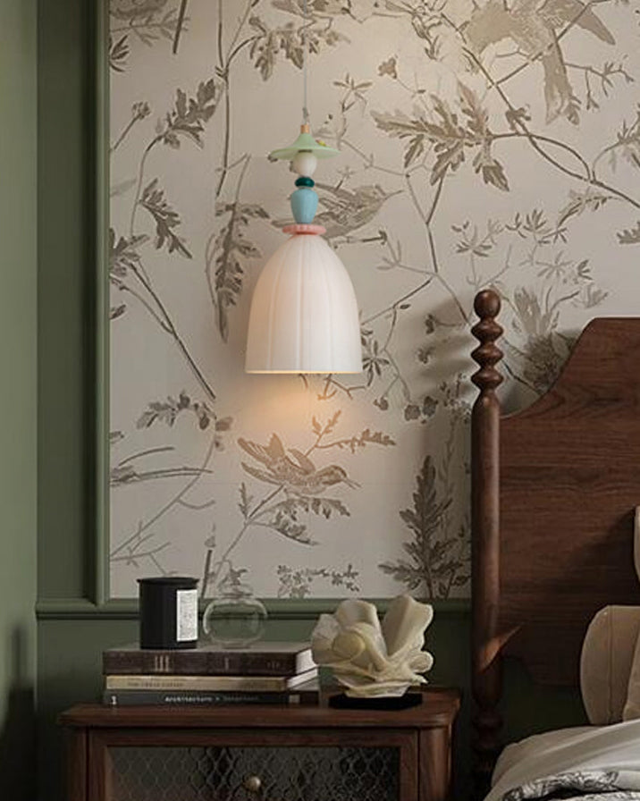 WOMO Modern Embossed Ceramic Pendant Light-WM3191