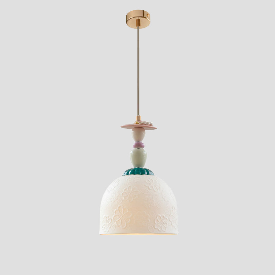WOMO Modern Embossed Ceramic Pendant Light-WM3191