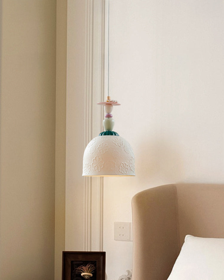 WOMO Modern Embossed Ceramic Pendant Light-WM3191