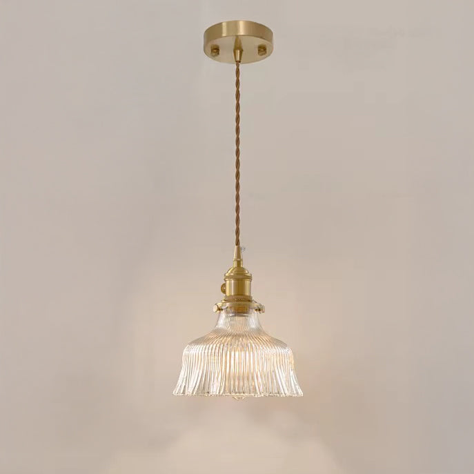 WOMO Transparent Glass Flower Pendant Light-WM3193