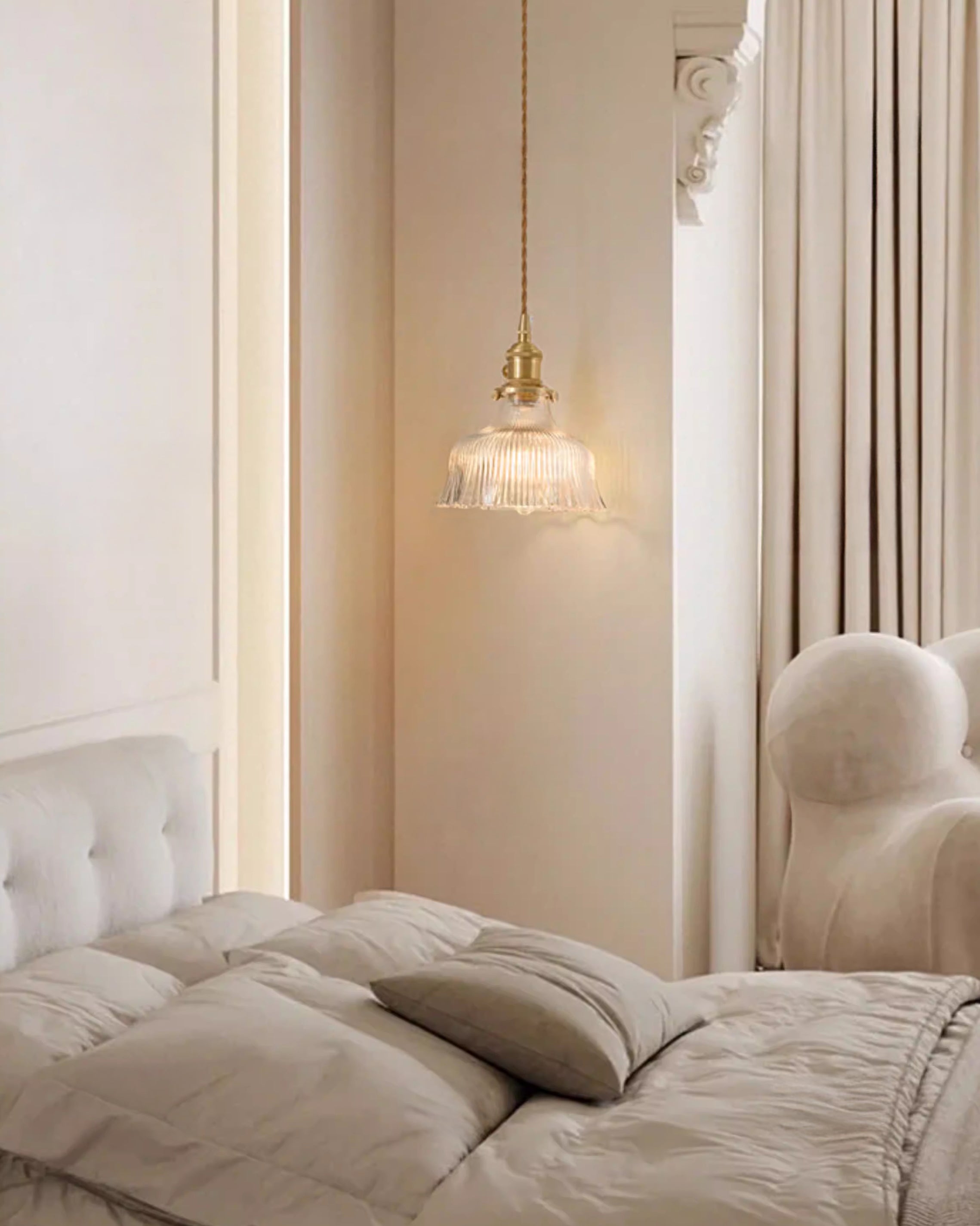 WOMO Transparent Glass Flower Pendant Light-WM3193