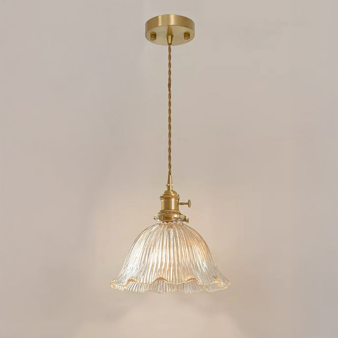WOMO Transparent Glass Flower Pendant Light-WM3193