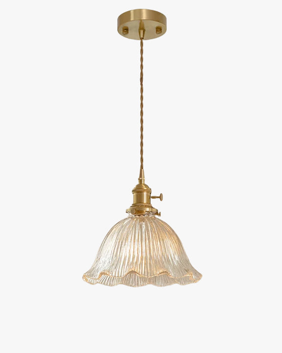WOMO Transparent Glass Flower Pendant Light-WM3193