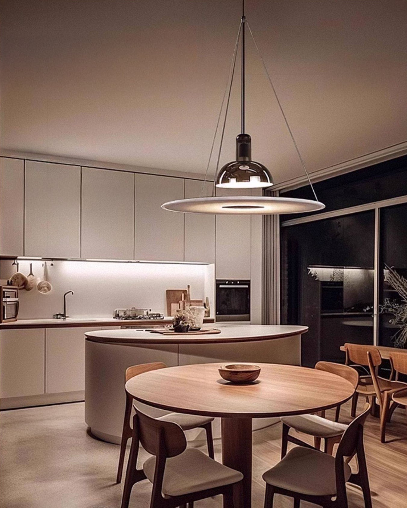 WOMO White Flying Saucer Pendant Light-WM3195