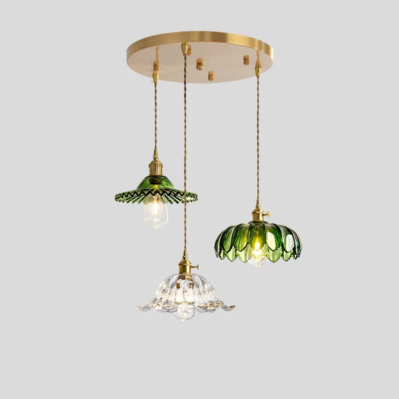 WOMO Multiple Green Glass Chandelier-WM3196