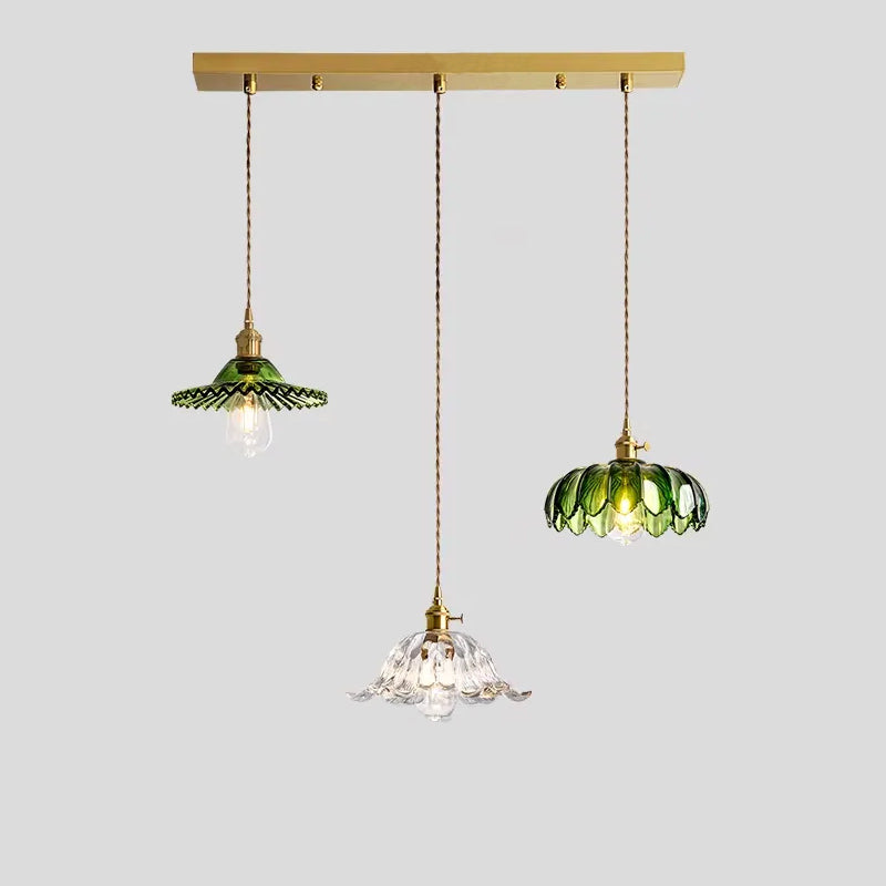 WOMO Multiple Green Glass Chandelier-WM3196